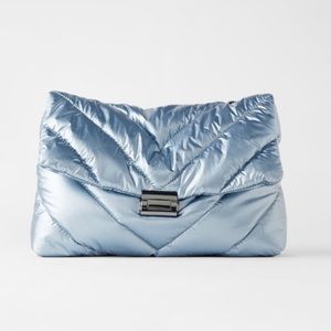 zara quilted maxi crossbody bag white